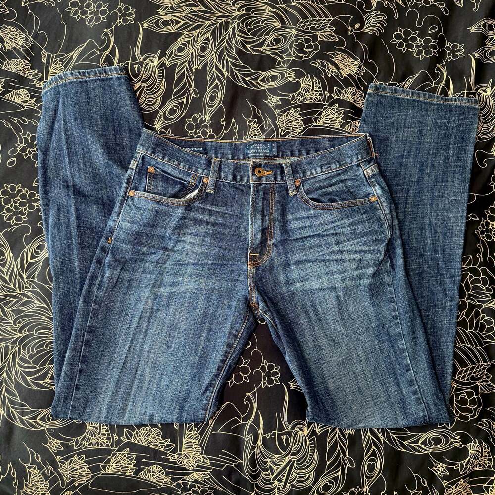Lucky Brand Original Straight Leg Denim Jeans Mens Size 32x34 Dark Wash